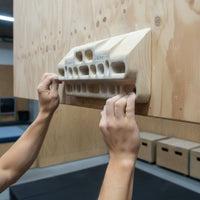 Solid Wood Construction Climbing Hangboard Wall Mounted Rock Climbing Fingerboard Lightweight Wooden Fingerboard Multifunctional for Climbers, Athletes, Home Gym, Indoor, Garage