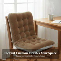 Thickened Padding Integrated Seat Back Cushion Non-Slip Integrated Seat Backrest Pad Wear-Resistant for Office Workers, Dining Room