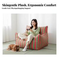 Soft & Skingentle Human-Sized sanctuary Bed Plush Texture Bean Bag Chair Space Saving Floor Sofa Spacious Design for Adults, Students, partners, Bedroom, Living Room, study corner