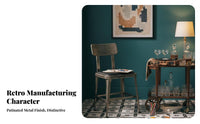 mechanical aesthetic Metal Stool with rear support Vintage Design Lowrear support Metal Stool Commercial Grade Counter Chair sturdy Construction for Restaurateurs, Interior Designers, Restaurant, Bistro, Kitchen, Patio