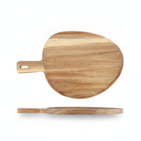Smooth Finish Board with Handle Rustic Kitchenware for Food Presentation