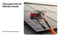 Photovoltaic Panel Cleaning Brush Adjustable Angle Head Photovoltaic Panel Washing System Sturdy Bristles Telescopic Cleaning Brush Set