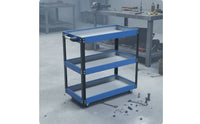3-Tier Utility Cart Compact Metal Rolling Tool Cart Sturdy Furniture for Garage