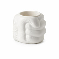 Sculptural Fist-Shaped Planter Compact Fist Planter Unique Flowerpot Modern for Desk, Shelf