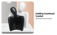 Ideal Gift Hugging Couple Statue Freestanding Abstract Couple Statue Nordic Design for Couples, Living Room, Desktop, Bookshelf