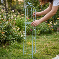 Large Iron Trellis for Climbing Roses, Metal Garden Trellis, European Design Plant Support for Vining Plants