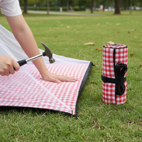 Outdoor Picnic Mat with Mosquito Net, Portable Camping Anti-Bite Mesh Cover, Waterproof