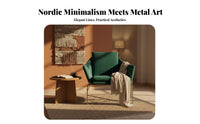 Nordic design aesthetic Upholstered Open-Frame Armchair Removable and cleanable Cover Single-Seater with Metal Frame Light Luxury Aesthetic Accent Chair Minimalist Design for Interior Designers, Business Owners, Living Room, detachice, Study, Bedroom