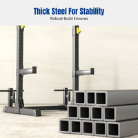 Power Rack, Multi-Function Half Frame, Home Gym Equipment, Leg Press, Bench Press, Shoulder Pulldown, Row, Adjustable, Heavy Duty
