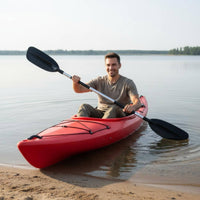 Portable 4 Piece Kayak Paddle Lightweight Kayak Paddle Heavy Duty Collapsible Boat Oar Reinforced for Travel, Recreation