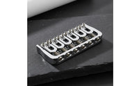 Rotating Saddle Fixed Bridge Long-Lasting Zinc Alloy Rotating Saddle Guitar Bridge Includes Mounting Hardware for Luthiers