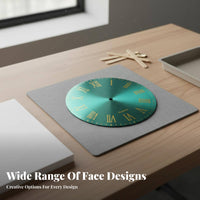 Clear Numerals Aluminum Clock Face Easy to Install DIY Clock Face Brushed Metal Finish for Students, Hobbyists, Living Room, Bedroom, Office