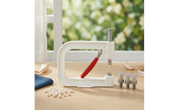 Hand Press Pearl Setting Machine Assorted-Size Pearl Setting Machine Compact Rivet Setters with Interchangeable Heads for Crafters