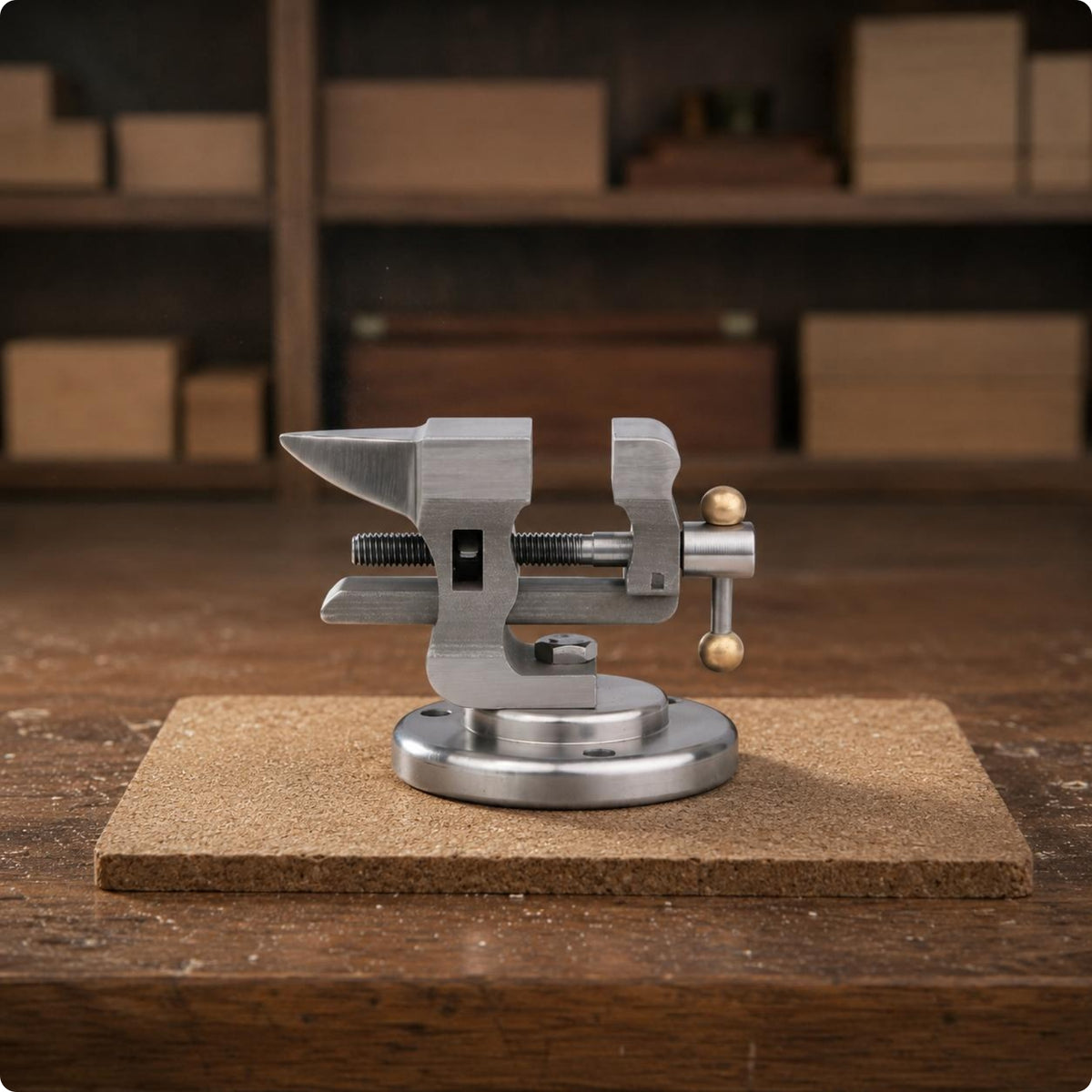 Small Bench Vise Round Base Table Vise Cast Steel Hardware Tool for Craft Work
