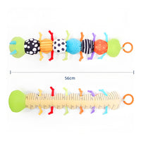 Caterpillar Toy with Music Multifunctional Caterpillar Toy with Crinkle Soft Textured for Infants, Tummy Time, Crib
