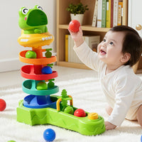 Frog Track Toy Interactive Play Rotating Ball Track Game Early Learning for Young Children
