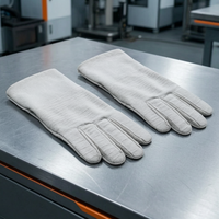 Thickened Canvas Work Gloves Double Layer Full Lined 24-Thread Wear-Resistant for Welding Construction Industrial Safety