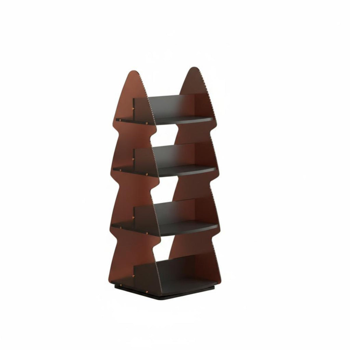 360° Rotation Rotating Tree-Shaped Bookshelf Child-Friendly Rotating Tree-Shaped Shelf Accessible Design Bookcase Space-Saving for Children, Toddlers, Parents, Playroom, Classroom, Nursery, Kindergarten