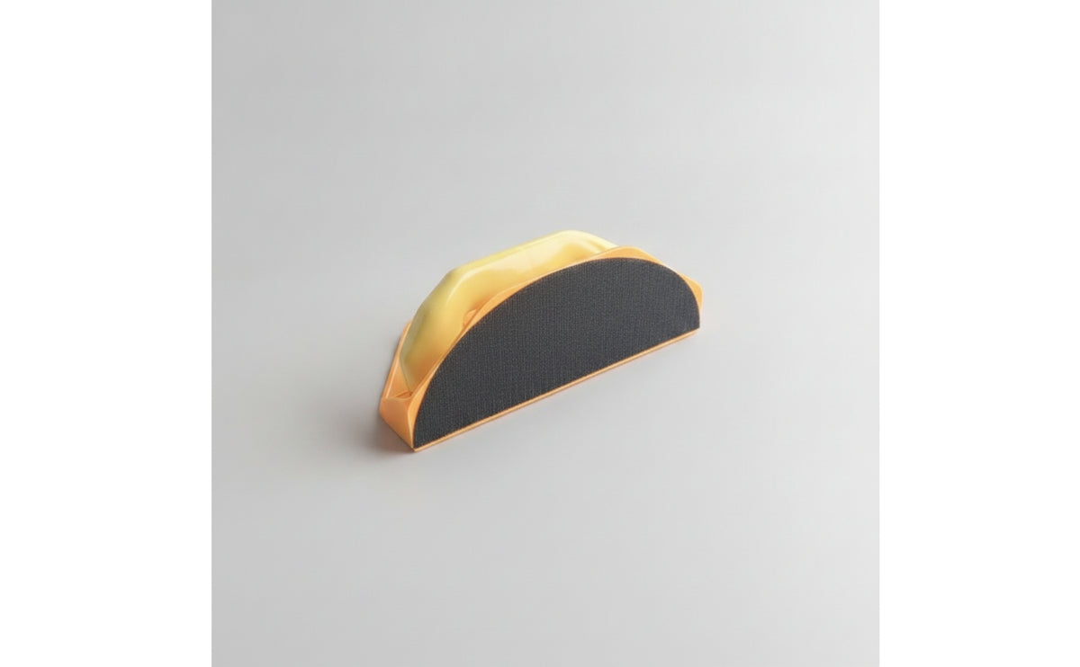 Half-Round Sanding Pad Holder, Self-Adhesive Plastic, for Wall Sanding