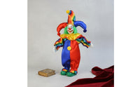 Porcelain Clown Doll Colorful Costume Hand Painted Clown Figurine Handmade Doll for Collectors, Home Decor
