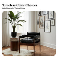 Danish Design Wooden Expedition Chair durable Wood Frame Upholstered Accent Armchair Vintage design Single Sofa Retro Aesthetic for Interior Designers, Homeowners, Readers, Living Room, Lounge Area, perusing corner, Home Office