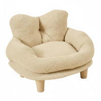 Heart Shaped Pet Bed Removable Washable Cushiony Dog Sofa Bed Warm Sleeping Cushion