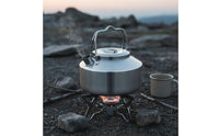 Ultralight Stainless Steel Camping Kettle Lightweight Stainless Steel Camp Kettle Compact Portable Tea Pot Easy to Clean for Campers, Hikers, Travel, Picnic