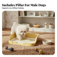 Indoor Dog Potty Tray Detachable Design Indoor Dog Litter Box Puppy Training Tray with Grate Keeps Paws Dry for Young Dogs