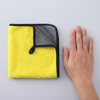 Double Sided Car Drying Towel and Microfibre Cloth, 400-600 GSM Microfibre Towel 30cm x 30cm, High Absorbency Multi-Purpose Tool for Car Care