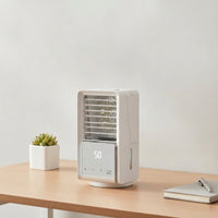 Water-Based Air Chiller with Water Tank Portable Desktop Air Chiller Oscillating Cooling Fan for Office