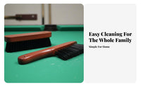 2 Pieces Pool Table Cleaning Kit Sturdy Wood Handles Wooden Billiard Brushes Game Room Accessory Quick & Simple Cleanup