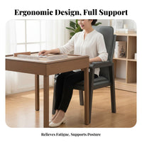 Ergonomic Design Upholstered Mahjong Chair Leather-Like Finish Household Furniture Curved supportrest Accent Seat for Game Room Owners, Adults, Home