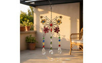 Faceted Beads Crystal Butterfly Suncatcher Floral Accents Butterfly Sun Catcher Multicolored Rainbow Creator Ornament Teardrop Pendants