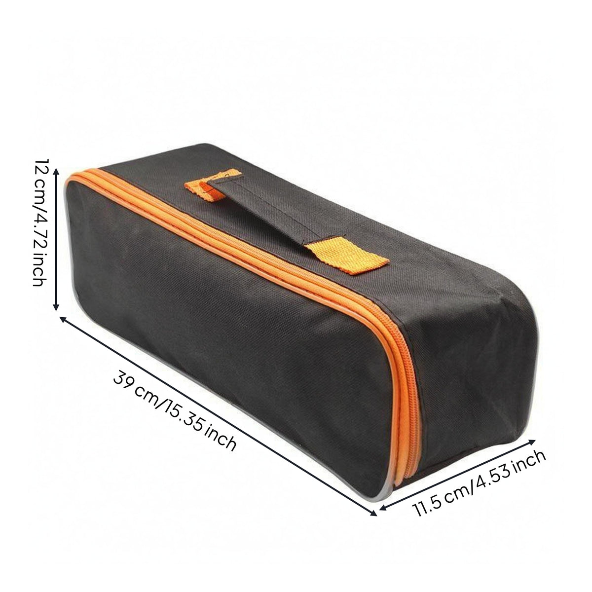 Portable Vacuum Accessory Storage Bag Oxford Cloth Vacuum Accessory Bag Soft-Sided Black and Orange