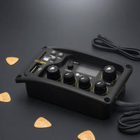 Rotary Knobs Guitar Preamp Equalizer Tuner Display Window Guitar Pickup Preamp USB Port Music Gear TF Card Slot