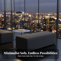 Minimalist Aesthetic Upholstered Seating Block Modular Design Frameless Block Couch Stain-Resistant Reception Sofa Supportive Cushioning for Business Owners, Interior Designers, Office Managers, Retail Shop, Waiting Room, Lounge Area, Small Areas