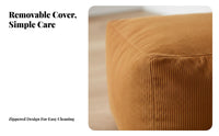 Soft Texture Round Corduroy Pouf Lightweight Design Footstool easy-care Cover Ottoman Fully Assembled for Small Space Dwellers, Homeowners, Home Decorators, Entryway, Living Room, Bedroom, perusing corner