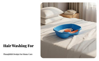 In-Bed Hair Washing Basin Comfortable Neck Rest Bedside Hair Washing Basin With Drain Hose Portable Shampoo Bowl for Bedridden Patients