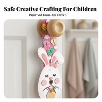 Easter Door Hanger Set Three-Dimensional Layered Design DIY Kit Easy to Assemble Holiday Craft for Children, Home Activities, Room Decoration