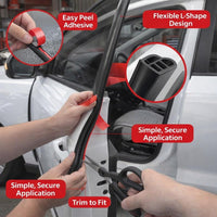 EPDM Rubber Seal Strip for Car Doors, Weather Seal, Sound Insulation, Dust Proofing, Automotive Repair Seal, 26 Meters
