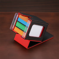 100+ Card Storage Box Secure Closure Card Deck Box with Display Window PU Leather Deck Case Waterproof Exterior for Travel