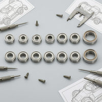 14 Pieces Rc Car Bearing Set for WLtoys 244016 Cylindrical Shape Rc Car Ball Bearings Low Friction Hobby Parts
