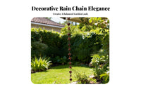 Hummingbird Rain Chain Adjustable Decorative Downspout Chain Directs Water Downward Hanging Rain Chimes for Bird Lovers, Outdoor, Porch, Patio