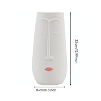 Ceramic Face Vase Textured Sculptural Face Vase Minimalist Decor for Living Room, Entryway Console