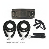 Elastic Sprint Harness Black Running Resistance Harness Long-Lasting Resistance Rope Set Comfortable for Towing Workouts