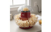 Red Body Popcorn Appliance with Bowls Transparent Lid Electric Popcorn Appliance 1200W Kitchen Appliance European Plug