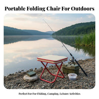Foldable Design Collapsible Stool Lightweight space-saving Collapsible Stool Quick Setup Camping Chair long-lasting for catchermen, adventurers, catching, Backyard, journey, Hiking