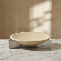 Tabletop Tray with Stand Wabi-Fruit Bowl with Stand Speckled Decorative Organizer for Living Room