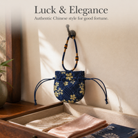 Embroidered Sachet Empty Bag for DIY Fragrance or Keepsakes, Portable Neck Hanging Lucky Pouch