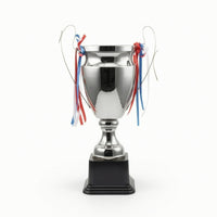 Trophy Cup Metal Trophy Cup with Ribbon Classic Polished for Winners, Sports Tournaments, Competitions